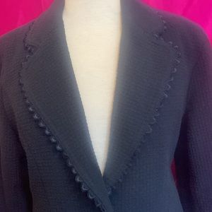 Dialogue size 6, cotton and polly blue heavy jacket. Pockets, single